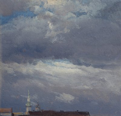 Storm Clouds over the Castle Tower of Dresden by Johan Christian Dahl